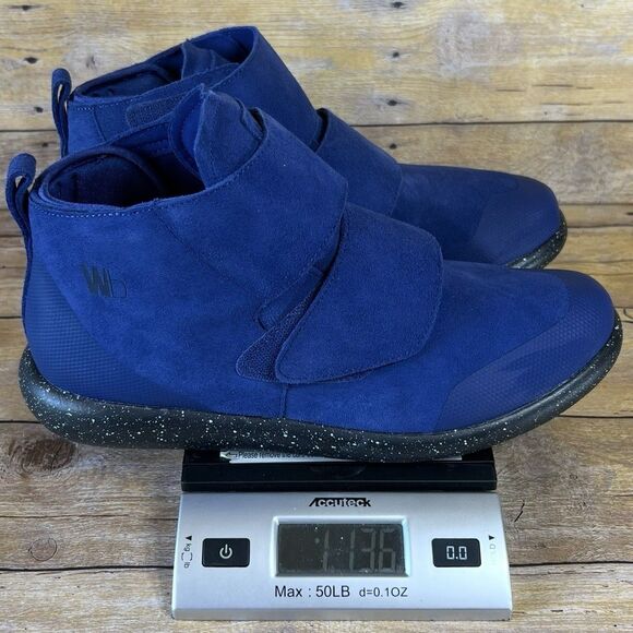 WORLD BOOTS Sz 11 Mens Chukka Moccasin Boots 100% Leather Suede Blue - Picture 16 of 16